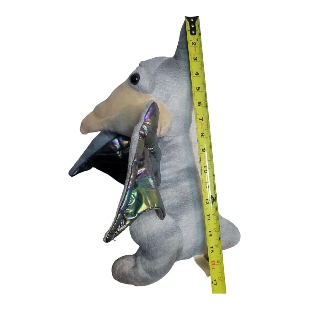 Plush Pterodactyl Dinosaur Gray Stuffed Animal 16